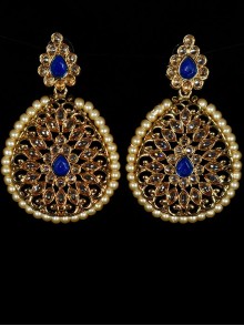 Reverse Ad Earrings With Meenakari Work